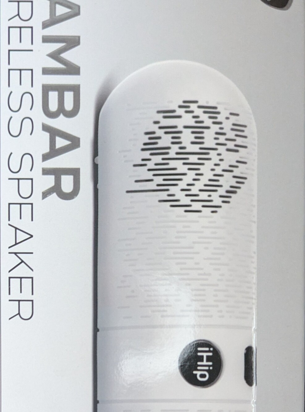 iHip White Portable Bluetooth Speaker